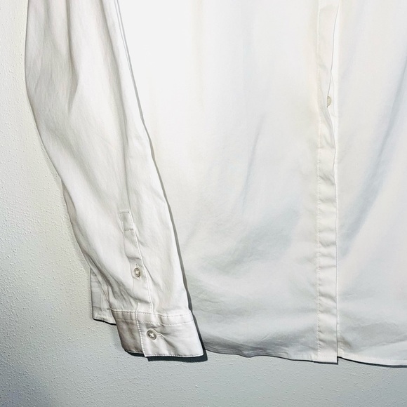 Express Ultimate Essential Shirt Straight Fit Button Down in White Large Women’s - Picture 4 of 10